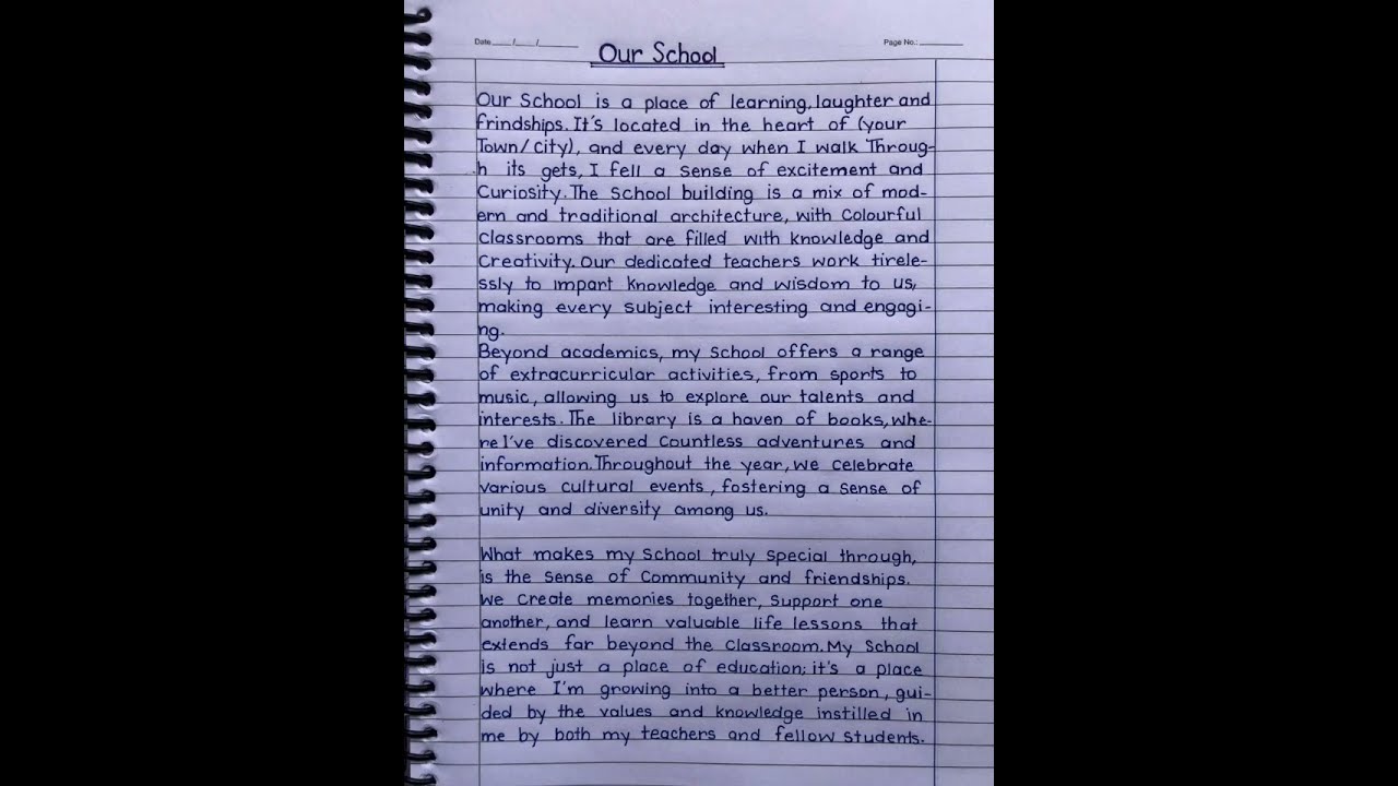 Our School Essay Writing Essaywriting Ourschool Viral Shorts