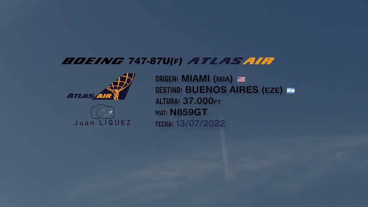 ✈️ BOEING 747-87U(F) ATLAS AIR 🇺🇸 - Sobrevolando Jujuy - Argentina 🇦🇷 📸