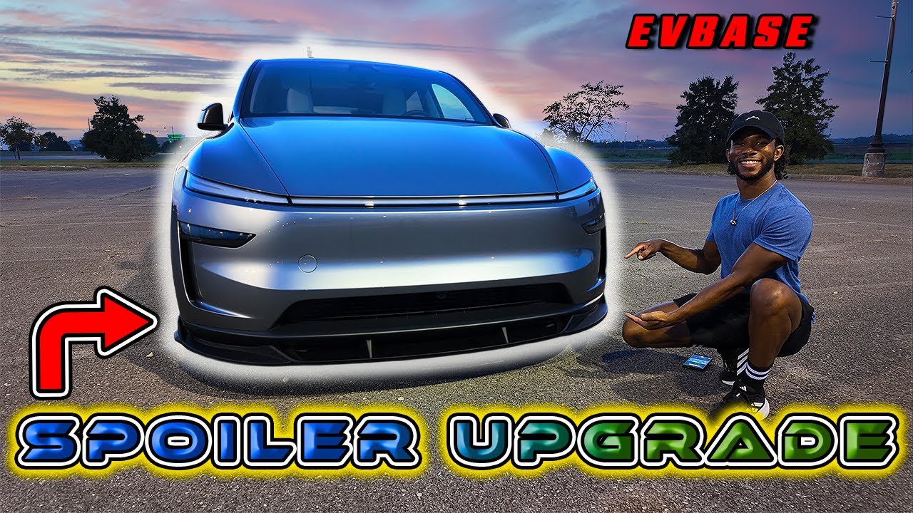 How To Install the EVBASE Lip Spoiler on a Tesla Model Y Juniper - YouTube