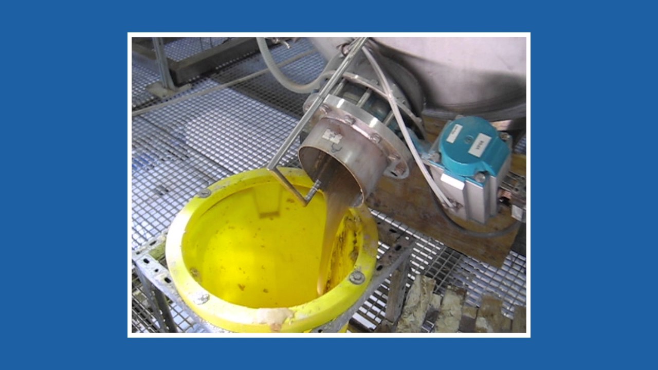 Discharge of the concentrate produced by an EVALED® evaporator for