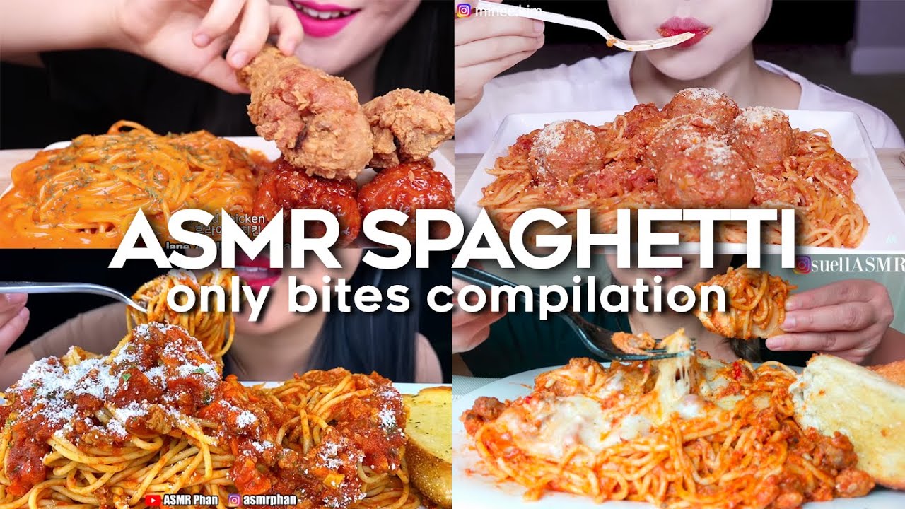 ASMR SPAGHETTI COMPILATION *ONLY BITES*