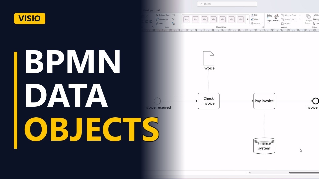BPMN Data Objects and Data Stores in Visio (Show the Paperwork)