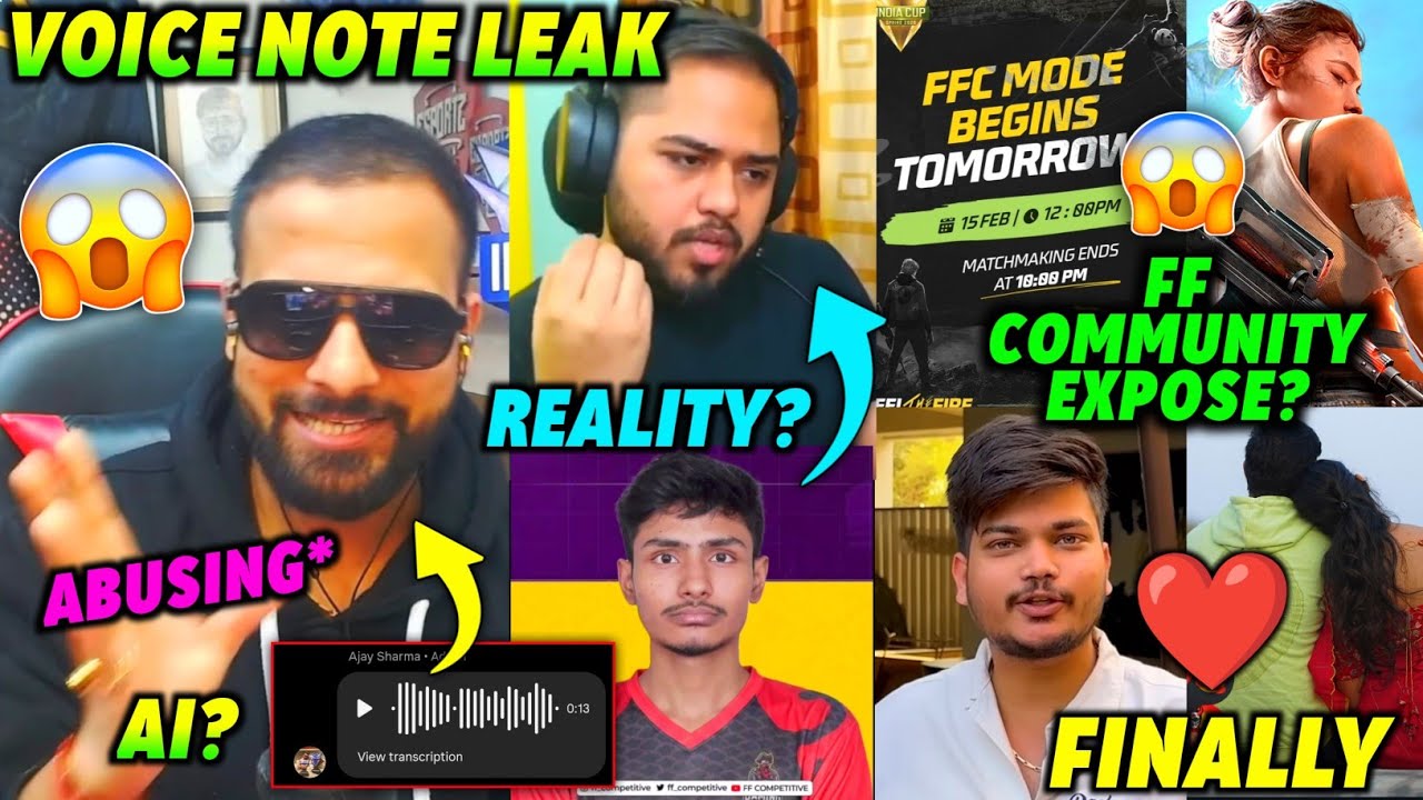 Fozyajay LEAKED Voice Note 🚨, FF Community Expose? 🤯, FFC Mode Start 🔥, Viper on Aztec Legal Matter