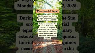 When does fall begin? 🍂 The Old Farmer's Almanac TELLS ALL!