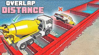 Vehicles try to pass increasing overlap distances - BeamNG Drive