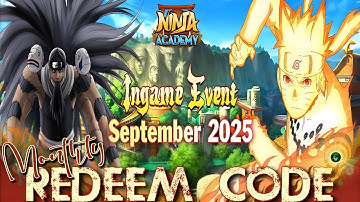 Ninja Academy New Monthly Redeem Code 🎁 September 2025🔥Ninja Academy Global Naruto RPG - android