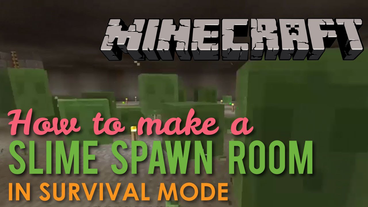 How to Make a Slime Spawn Room in Survival (Minecraft XBOX One) - YouTube