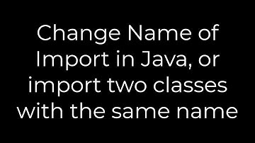 Java :Change Name of Import in Java, or import two classes with the same name(5solution)