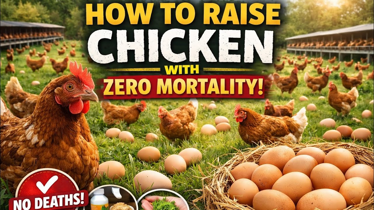 How to Naturally Raise Chicken For eggs with zero Mortality,Save money and Feeds(poultry management)