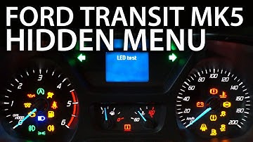 How to enter hidden menu in Ford Transit MK5 (service test mode diagnostic)