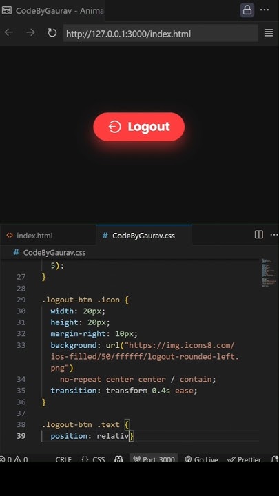 🚪 Logout Button with Stylish Hover Effects – Pure CSS #webdevelopment # ...