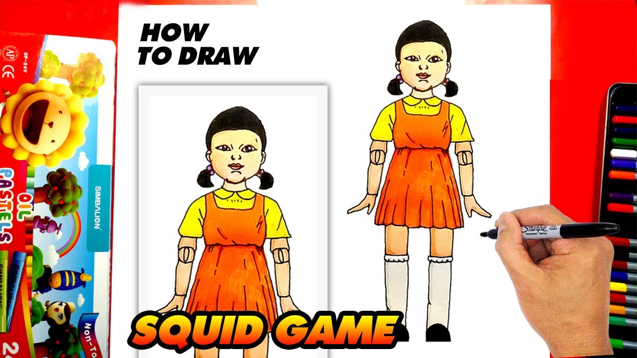 How to draw Squid Game Robot - YouTube