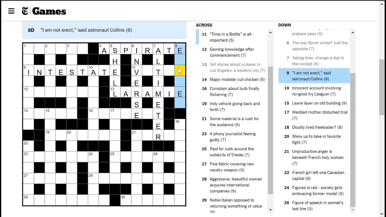 A phony journalist feeling guilty (Cryptic Crossword) YouTube