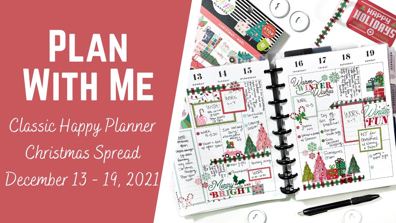 Plan with Me - Classic Happy Planner Christmas Spread - December 13 - 19