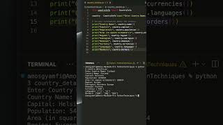 Python: How To Get Information About a Specified Country #python #pythontutorial #pythonprogramming