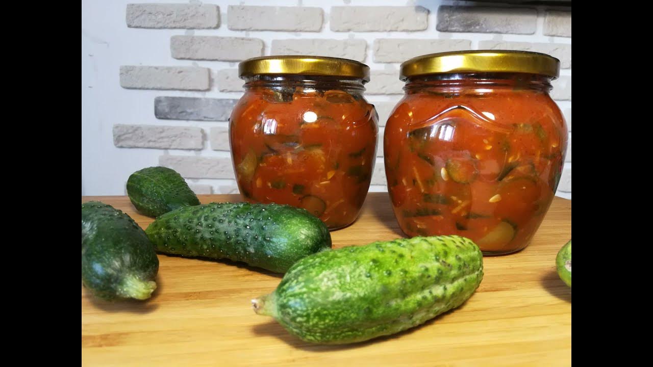 Рецепт огурцов на зиму в томате кусочками. Рецепт огурцов на зиму в томате кусочками