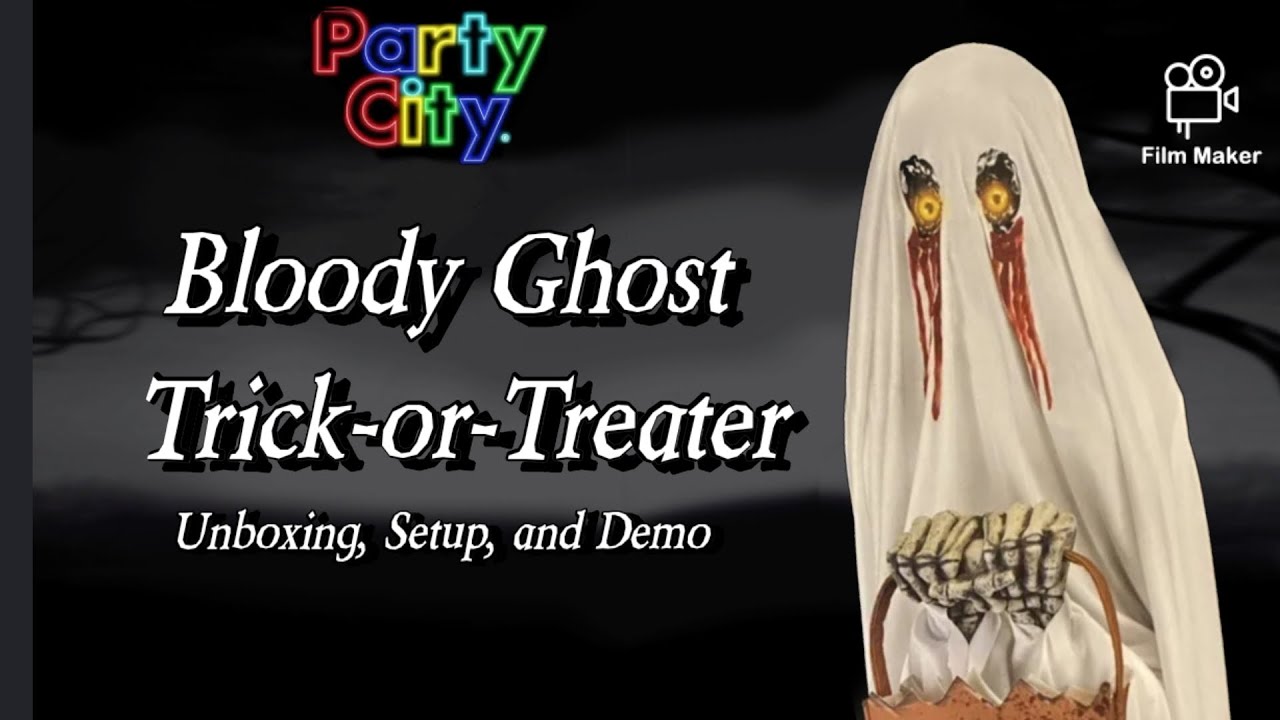 Party City 2023 Bloody Ghost Trick-or-Treater Unboxing, Review, and Demo!!!!