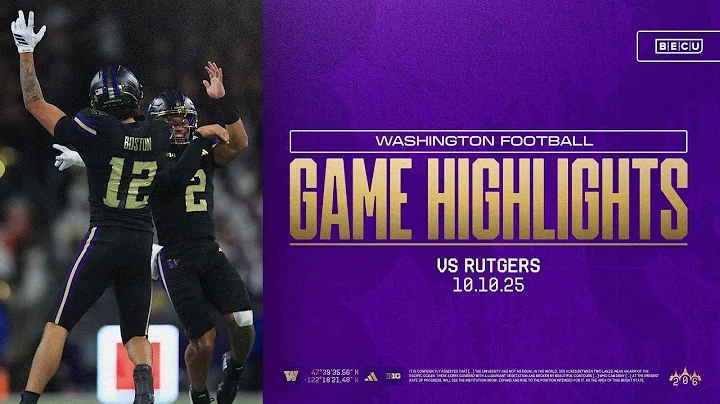 Washington 38, Rutgers 19 | Huskies Highlights