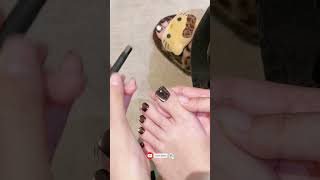How to create Toenail cat eye tips #cateyenails #nailtutorial #gelnails