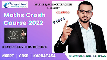class 10 maths crash course 2022 | Part 4 | Ncert | cbse | karnataka | shah sir classes