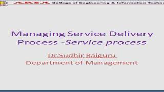 services marketing- managing service delivery process (l1) by sudhir rajguru