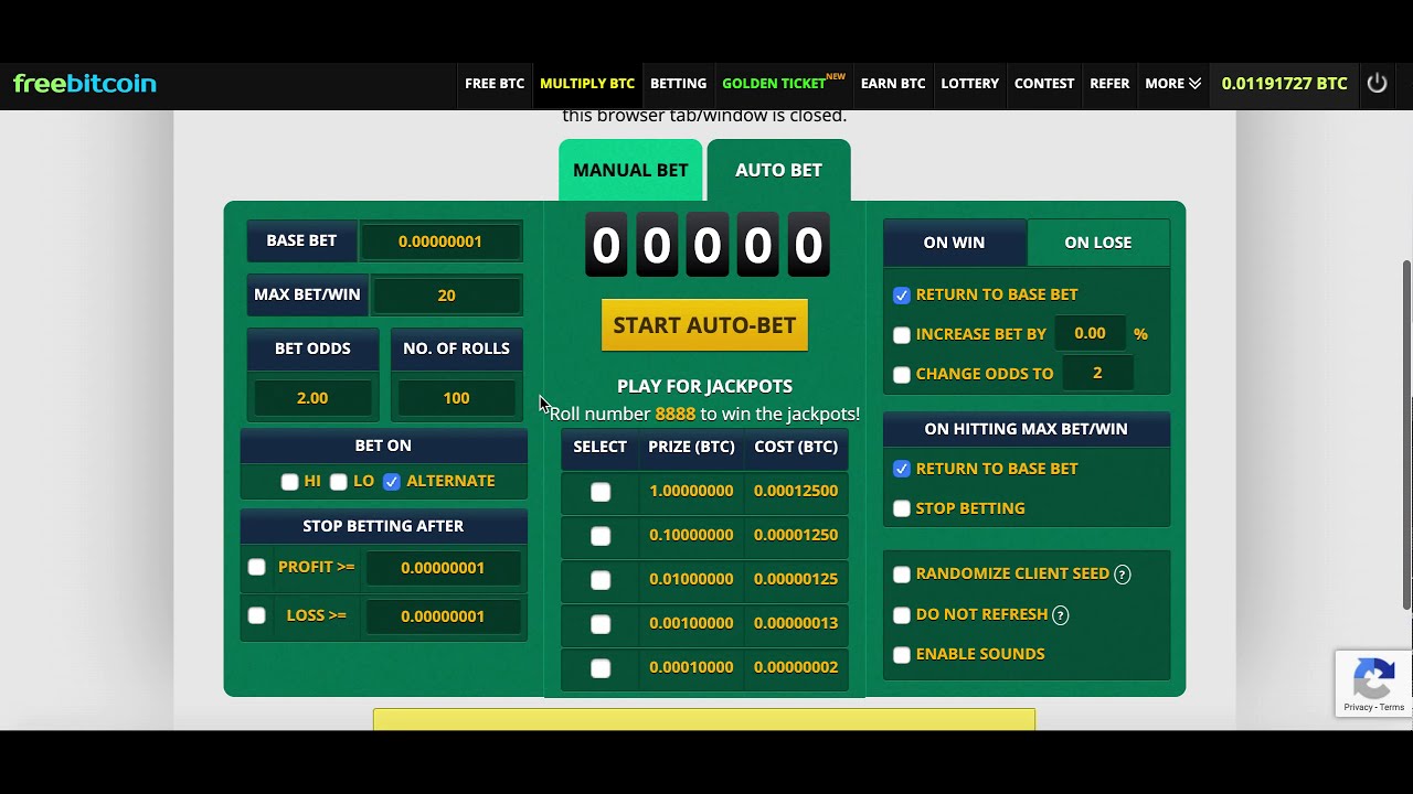 *FREE BITCOIN* Strategy 1 Martingale System Variant YouTube