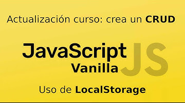 Crea un CRUD con Javascript vanilla (Actualización)