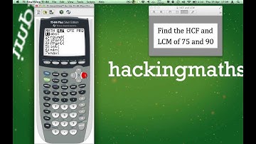 Using the TI-84 plus to find the HCF and LCM of two numbers.