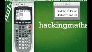 Using the TI-84 plus to find the HCF and LCM of two numbers. screenshot 3