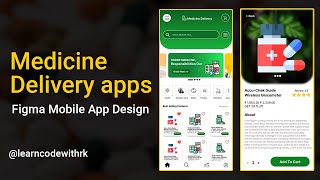 Figma Mobile App Design Tutorial | medicine delivery Apps (2024)