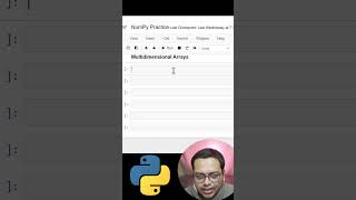 Python NumPy | Multidimensional NDarrays #shorts Profile