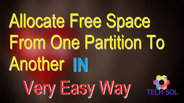 How to move free space from one partition to another in very easy method