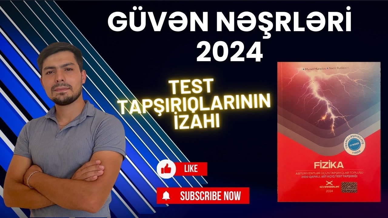 Güvən-2024.Fizika test bankı(Orta sürət.Nisbi sürət.n-ci saniyədə gedilən yol)TEST-A,B)IZAH