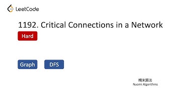 1192. Critical Connections in a Network [中文]