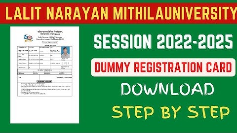 LNMU PART 1 DUMMY REGISTRATION CARD 2022-25 DOWNLOAD | DUMMY REGISTRATION CARD 2022-25 |