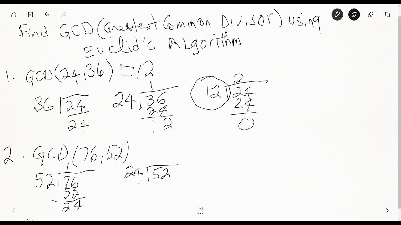 GCD ( Greatest Common Divisor) - YouTube