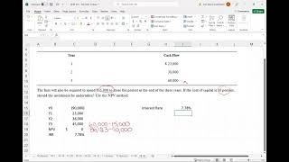 Capital Budgeting  (Example using Excel)