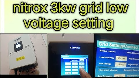 nitrox inverex  grid low voltage setting