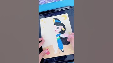 CÙNG LÀM TRANH CÁT CÔNG CHÚA SIÊU ĐẸP!" #stickerbook #funny #review