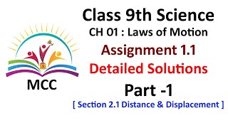 Assignment 1.1 Solutions Part - 1 (Class 9th Science )