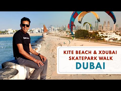 Kite Beach & XDubai Skatepark Walk | Best Beach in Dubai | Kite Beach by Meraas