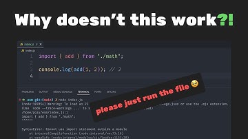 Why can’t i just use “import” in Node.js