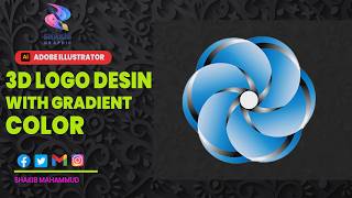 How To Create a 3D Logo Design With Gradient Color Using in Adobe Illustrator Tutorial 2026