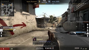 cs:go forty 1v5 1hp deagle ace on faceit