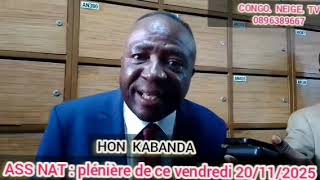 ASS NAT : HON KABANDA fait une analyse objective sûr la proposition de loi: La réforme du barreau.