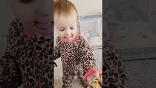 Emmy loves learning animal sounds! 15 months