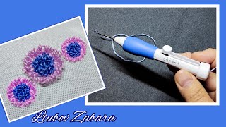CARPET EMBROIDERY.  How to fill the NEEDLE.  How to embroider.  MOST DETAILED VIDEO.  For newbies