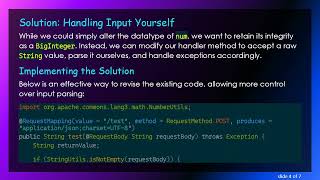 Resolving Cannot deserialize value of type java.math.BigInteger from String in Spring Boot