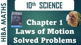 10th science chapter 1 solved problem laws of motion numerical problems tn samacheer hiba maths 
