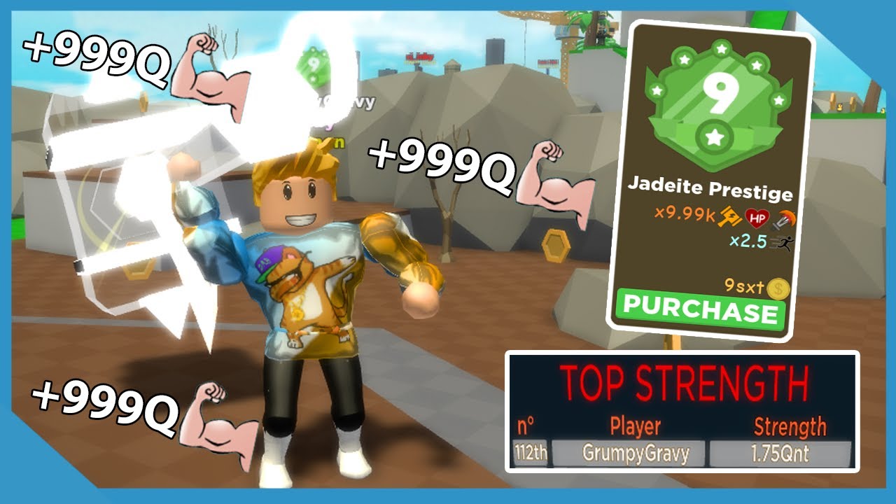 Becoming Prestige 9 Jadeite And Got On Top Strength Leaderboard Roblox Hammer Simulator - roblox player points leaderboard